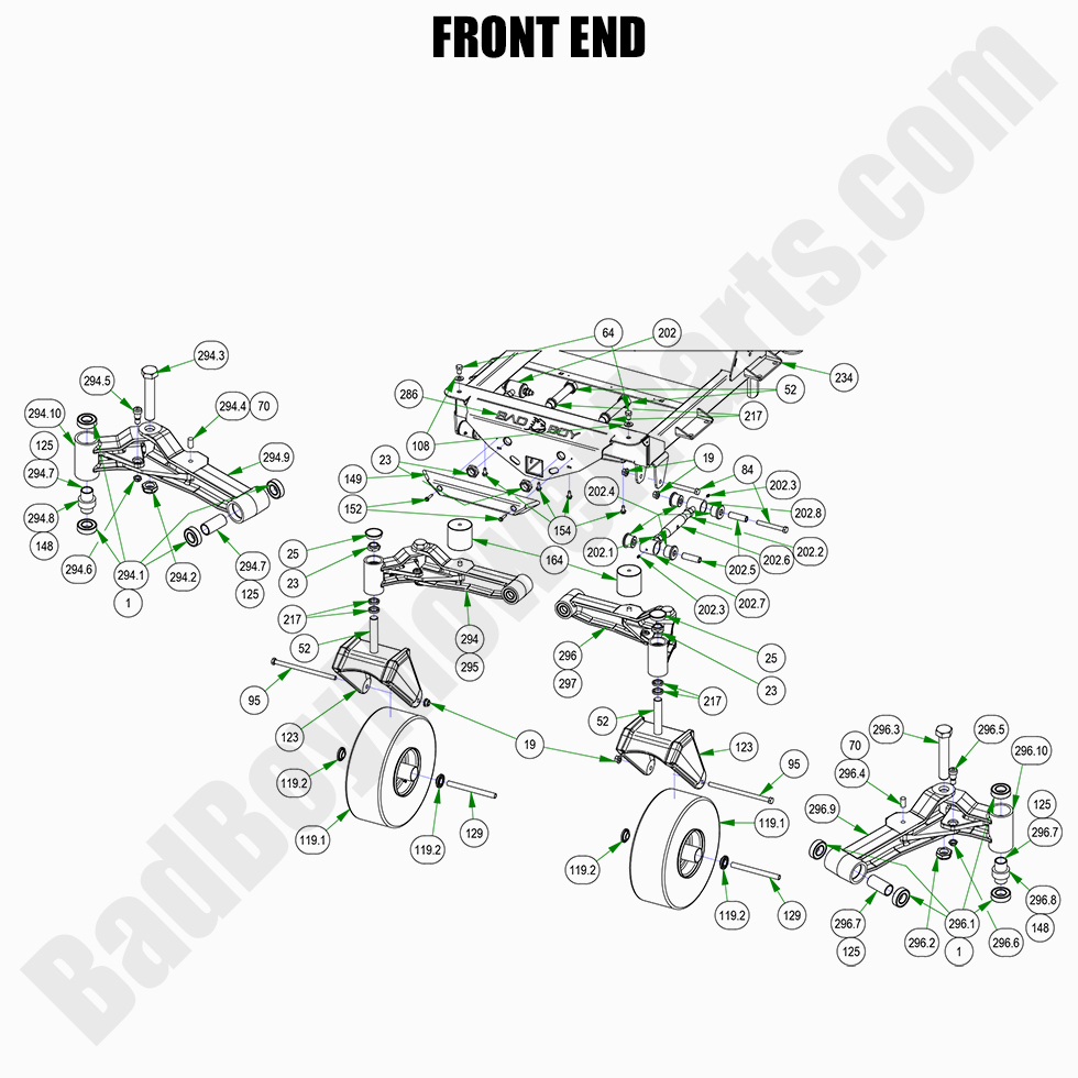 2918 - Bad Boy Mower Parts Lookup > 2022 > Rogue > Front End